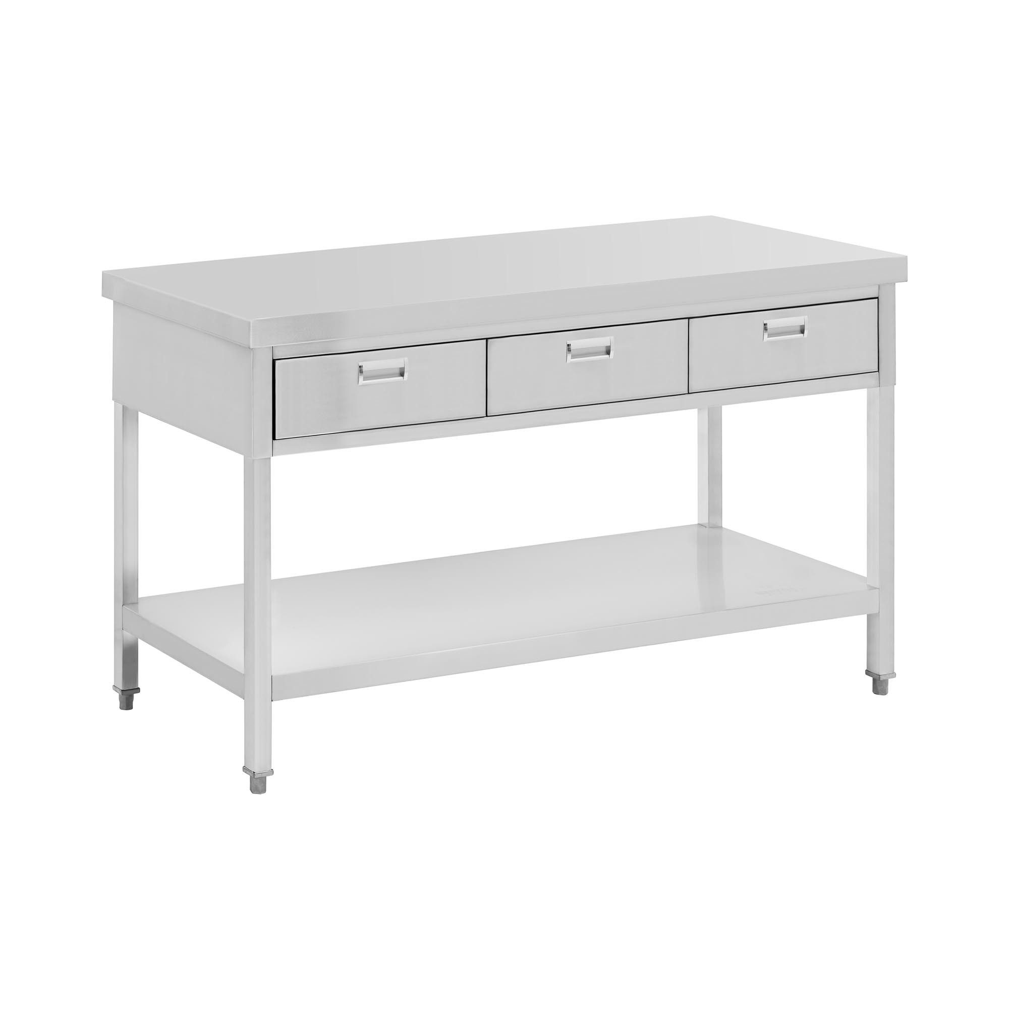Royal Catering Arbeitstisch 150 x 60 cm Edelstahltisch mit Schubladen Gastr günstig online kaufen
