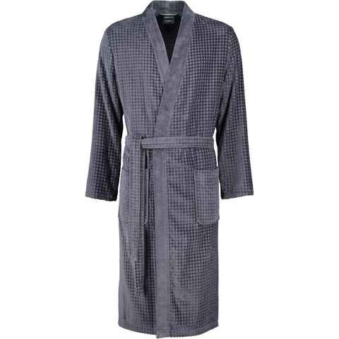 Cawö Herrenbademantel 3714 Kimono Velours, Kimono, 100% Baumwolle