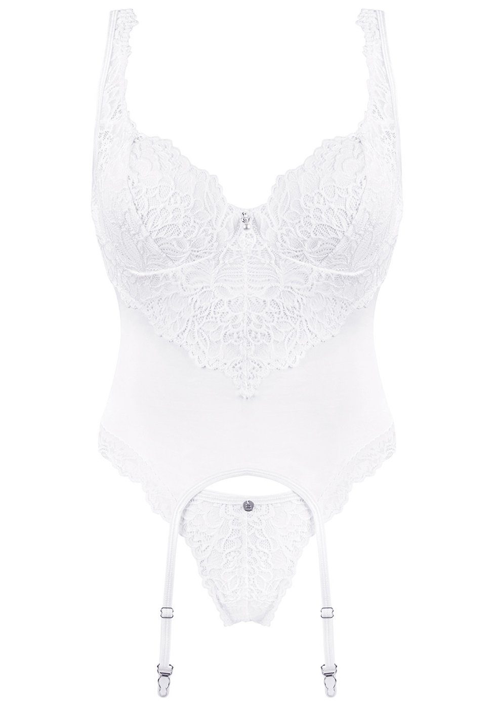 Obsessive Set: Corsage Amor Blanco Strapscorset und String - weiß (2-tlg) Korsett und String von Amor Blanco
