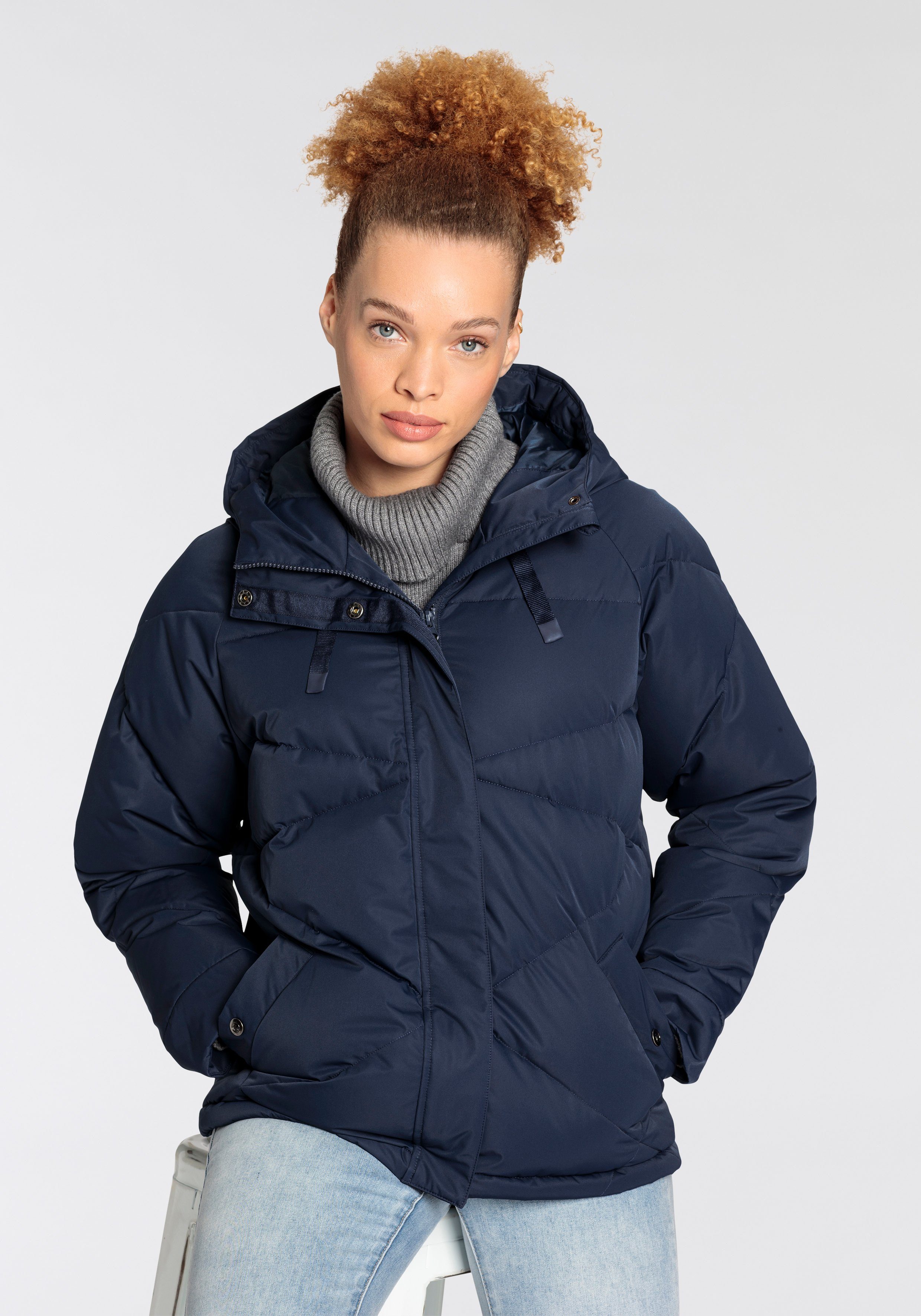 Polarino Daunenjacke im Oversize Fit Navy