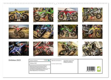 CALVENDO Wandkalender Dirtbikes 2023 (Premium, hochwertiger DIN A2 Wandkalender 2023, Kunstdruck in Hochglanz)