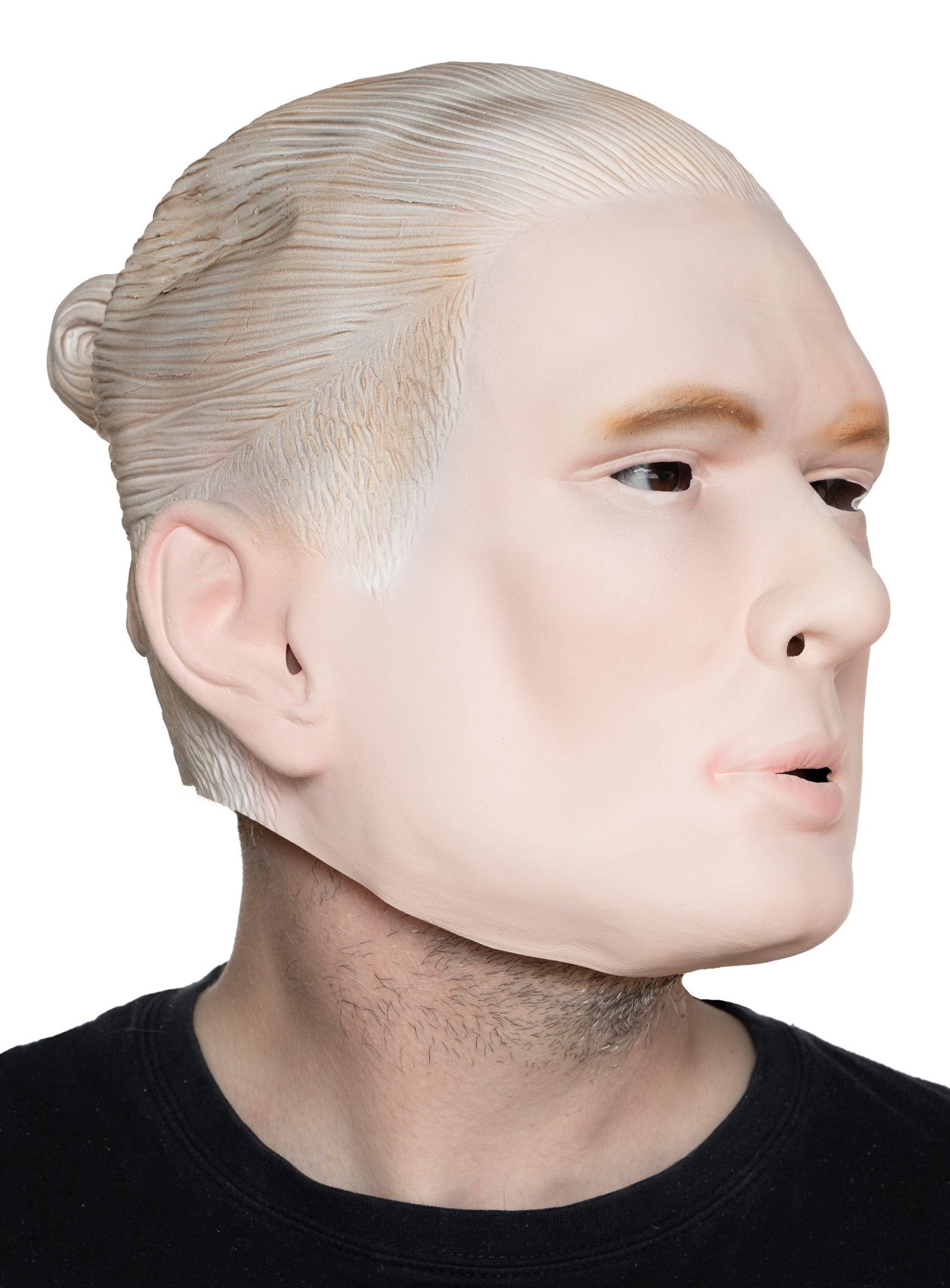 Metamorph Verkleidungsmaske Erling Haaland Maske, Volltreffer dank Vollmaske: meisterhafte Fußballer-Maske aus Latex!
