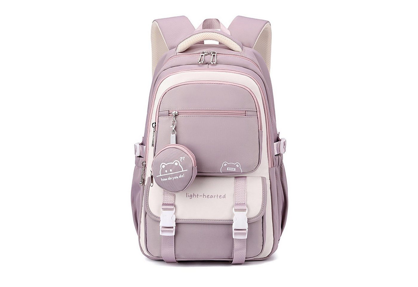 FOUORTUNATE-BEE Schulrucksack Mädchen Rucksack Schulrucksack Teenager Laptop Rucksack 15,6 Zoll, Für Schule Reisen Alltag Freizeit Uni Arbeit mit vielen Fächern