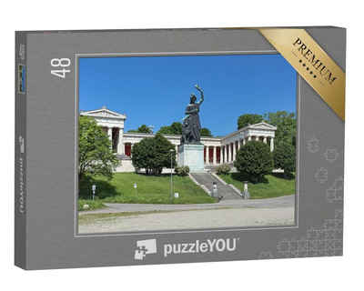 puzzleYOU Puzzle Statue der Bavaria vor der Ruhmeshalle in München, 48 Puzzleteile, puzzleYOU-Kollektionen Burgen