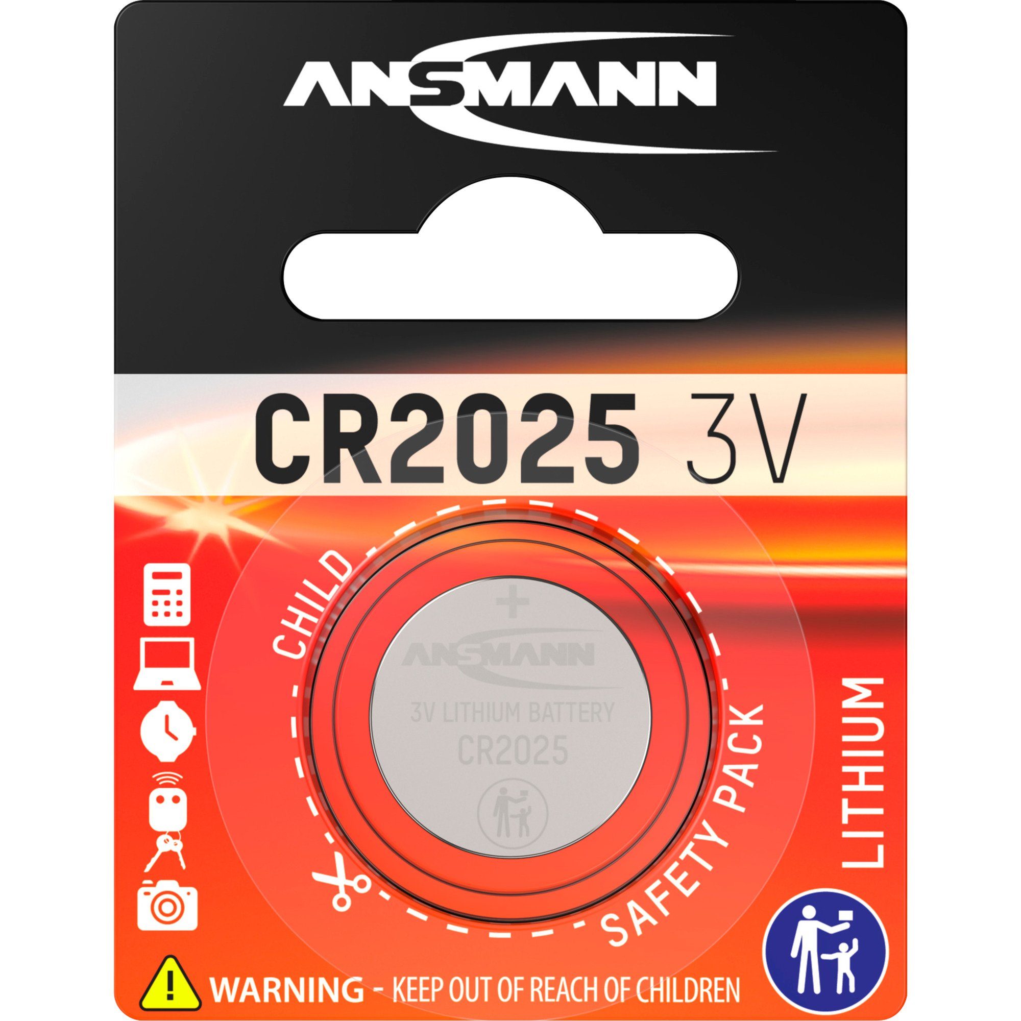 ANSMANN® »Lithium Knopfzelle CR2025« Batterie