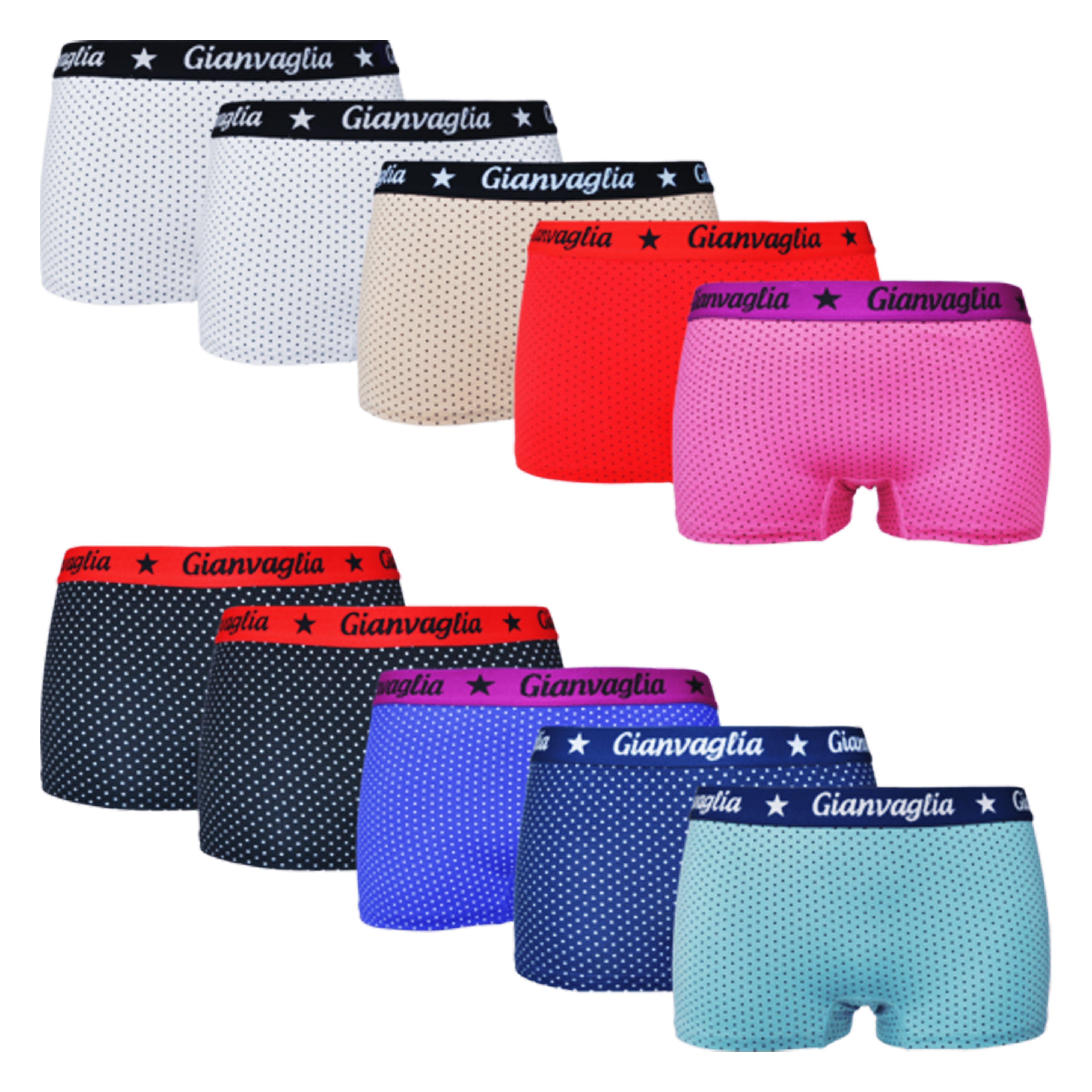 TEXEMP Panty 5er - 10er Pack Damen Panty Panties Boxershorts Baumwolle Hotpant Unterwäsche Schlüpfer Hipster M-2XL (Packung, 5-St) Premium Qualität | Klassische Panties