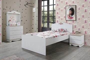 JVmoebel Bett Kinderzimmer Designer Möbel Schreibtisch Moderner Jugendzimmer Luxus (Bett), Made In Europe