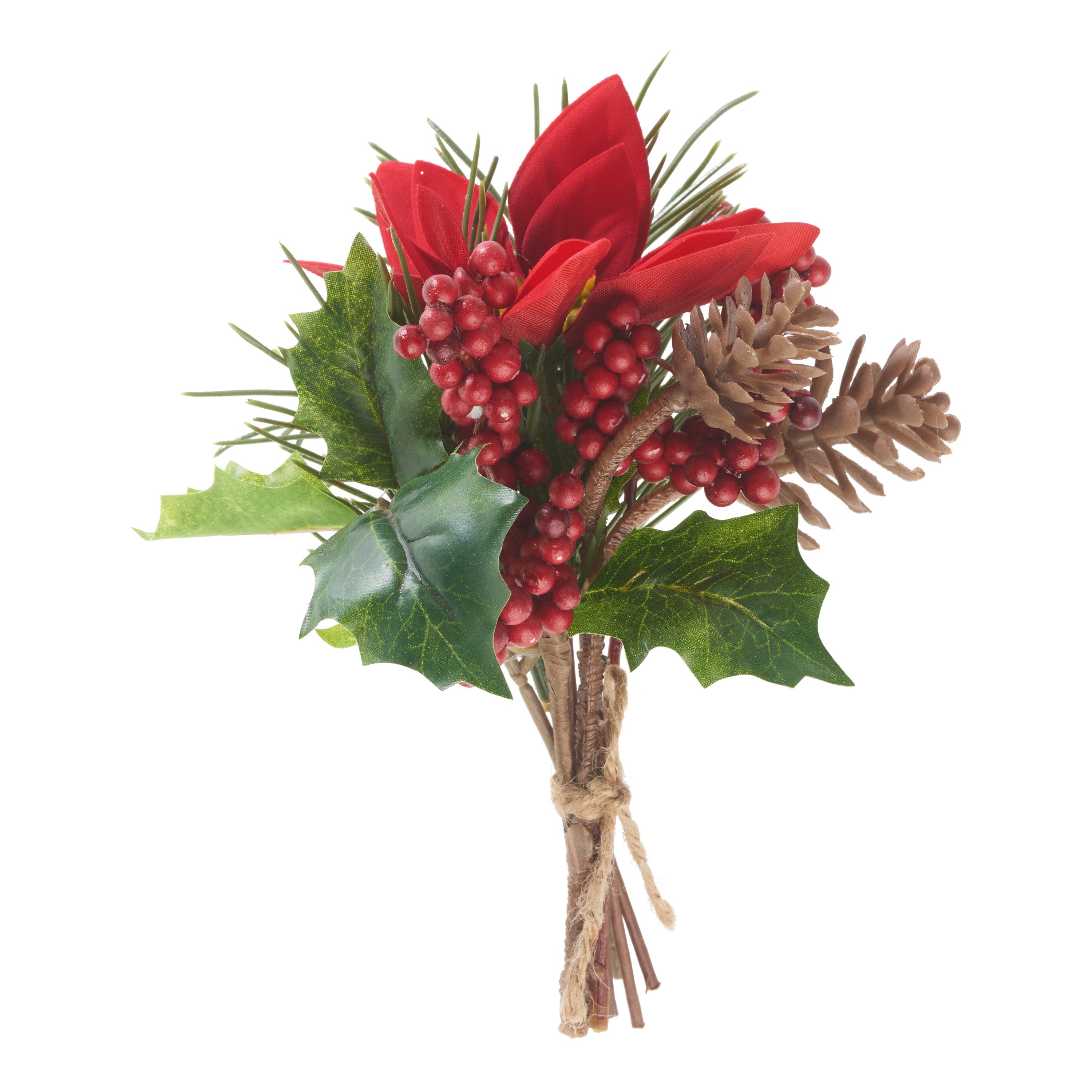 Kunstblume Weihnachtsarrangement mit Tanne, DPI, L 15 cm günstig online kaufen