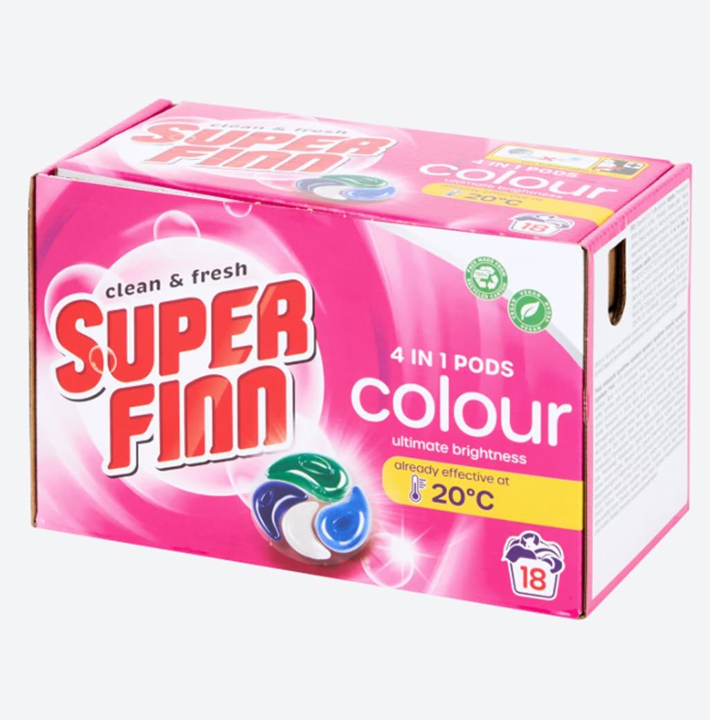 Spectrum Superfinn Waschmittelpods 18 Stück Color Colorwaschmittel