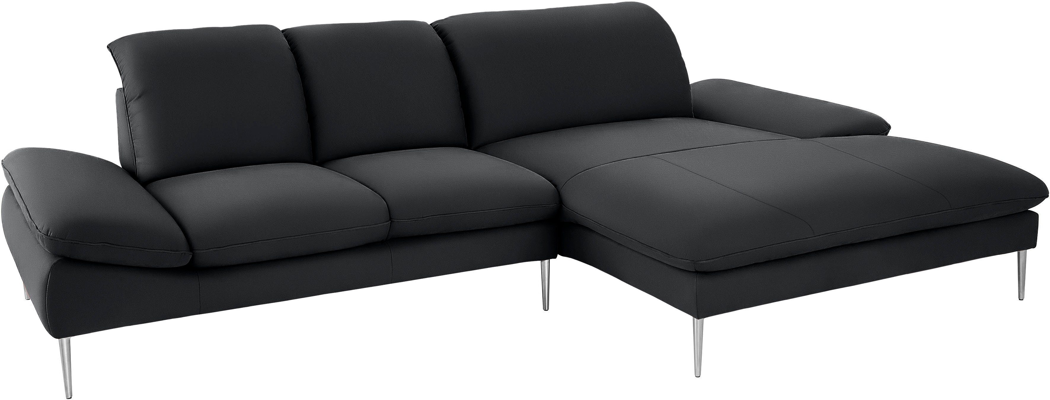 W.SCHILLIG Ecksofa enjoy&MORE, Designsofa, elegant und bequem, L-Form, mit Sitztiefenverstellung, Füße Chrom glänzend, Breite 310 cm