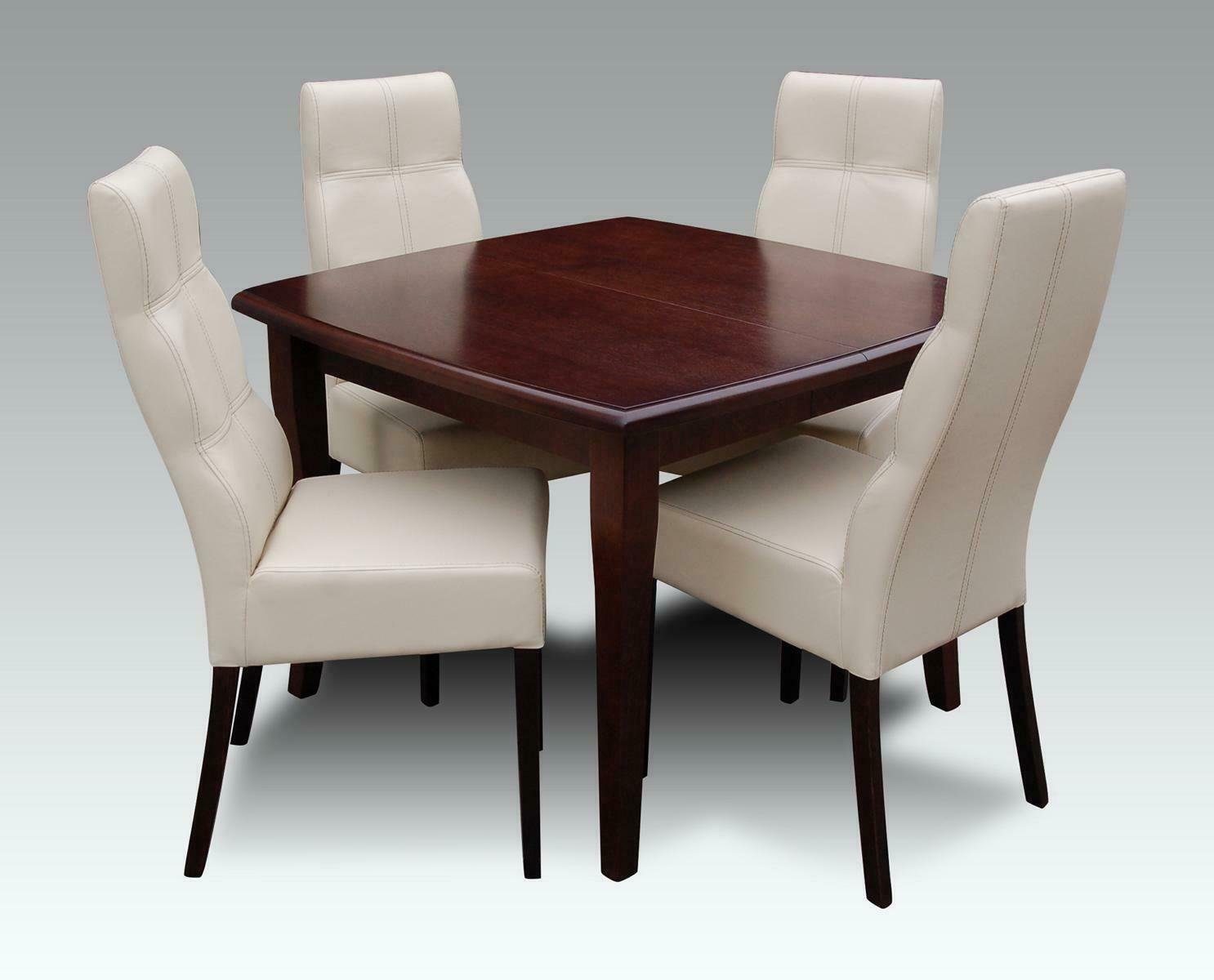JVmoebel Essgruppe, Luxus Neu Holz 4xStuhl Esszimmer 5tlg Garnitur Modern Stil Set Tisch Braun Möbel