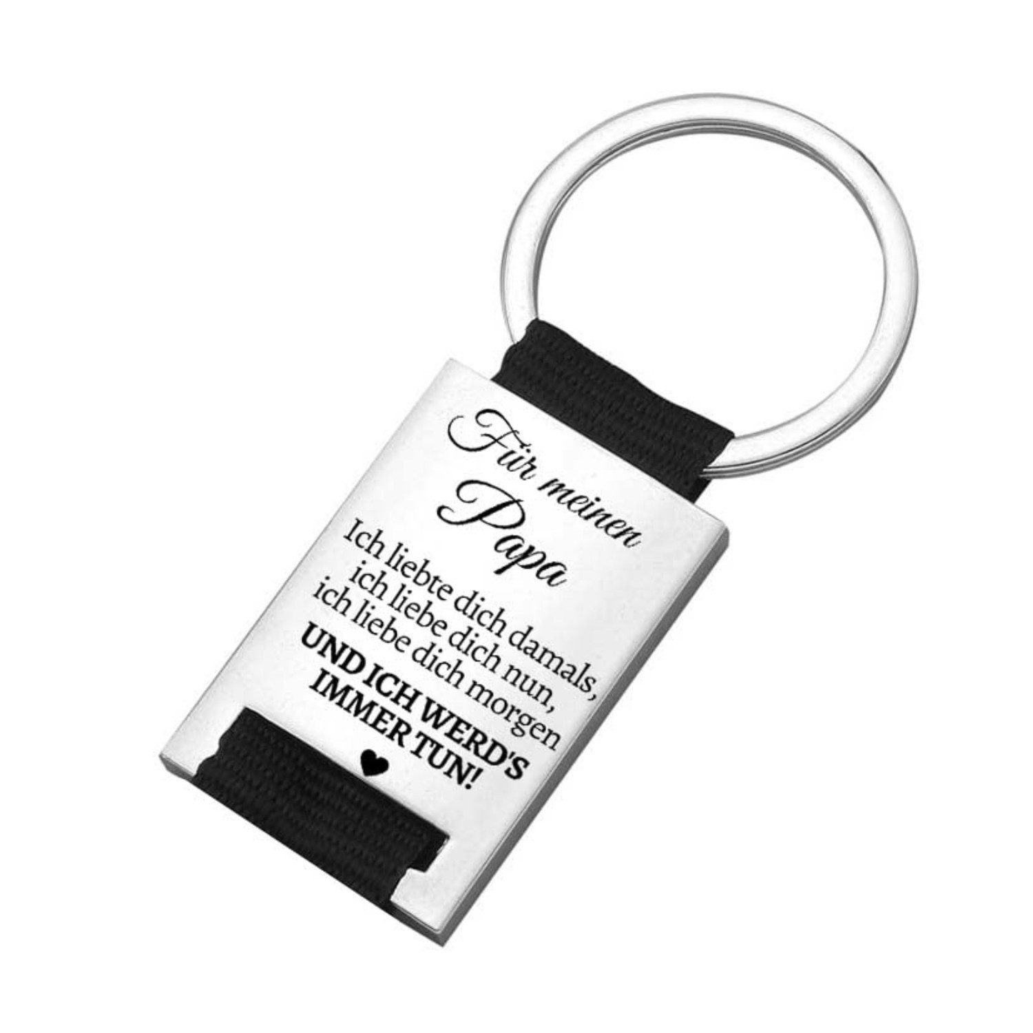 Geschenkehöhle Schlüsselanhänger mit Gravur Schlüsselanhänger mit Gravur "Ich liebe dich & ich werde es immer tun", Erhältlich in 14 Varianten & liebevoller Gravur