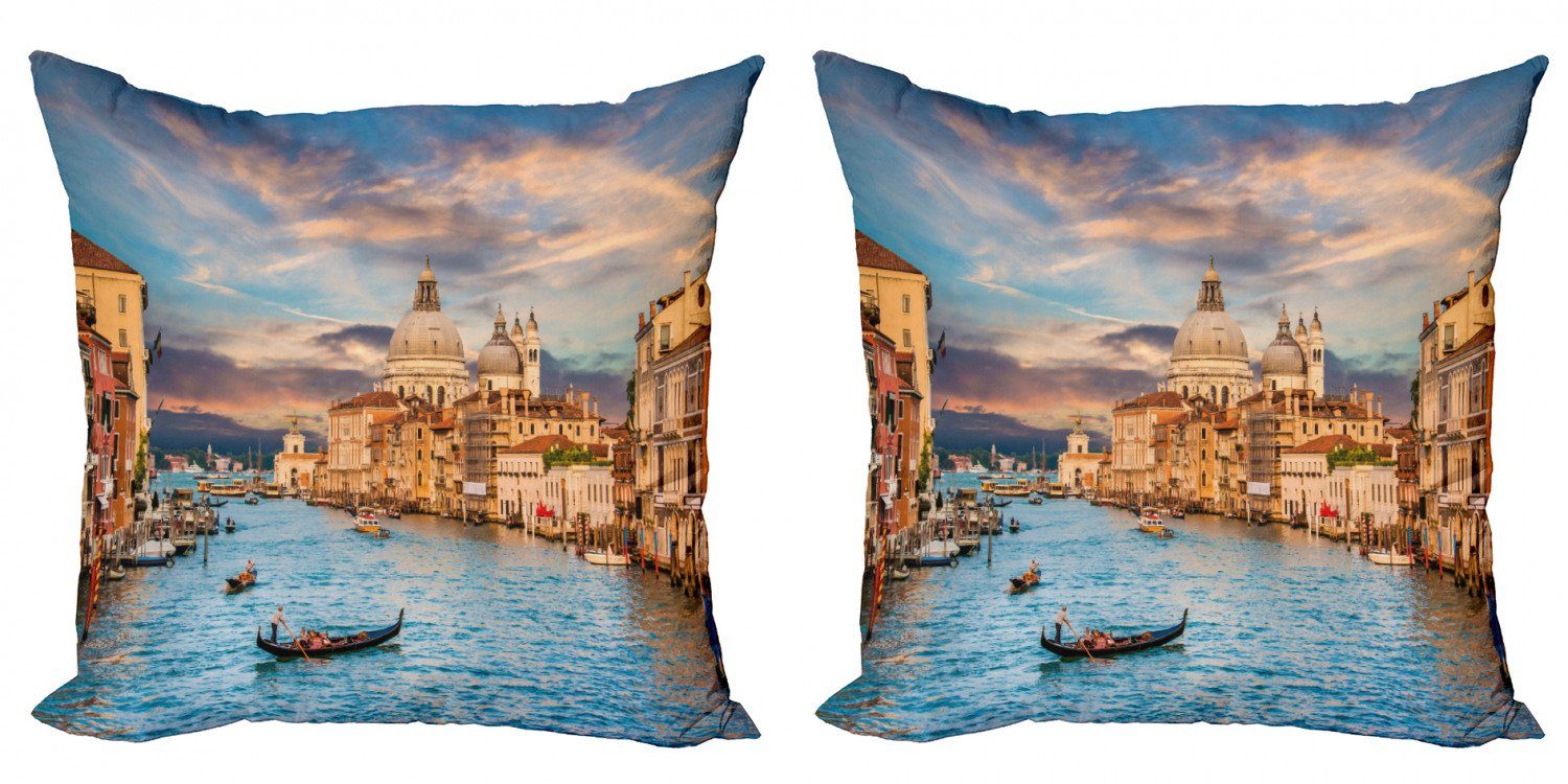 (2 Stück), Bild Italien Accent Digitaldruck, Canal Venedig Grande Modern Abakuhaus Kissenbezüge Doppelseitiger