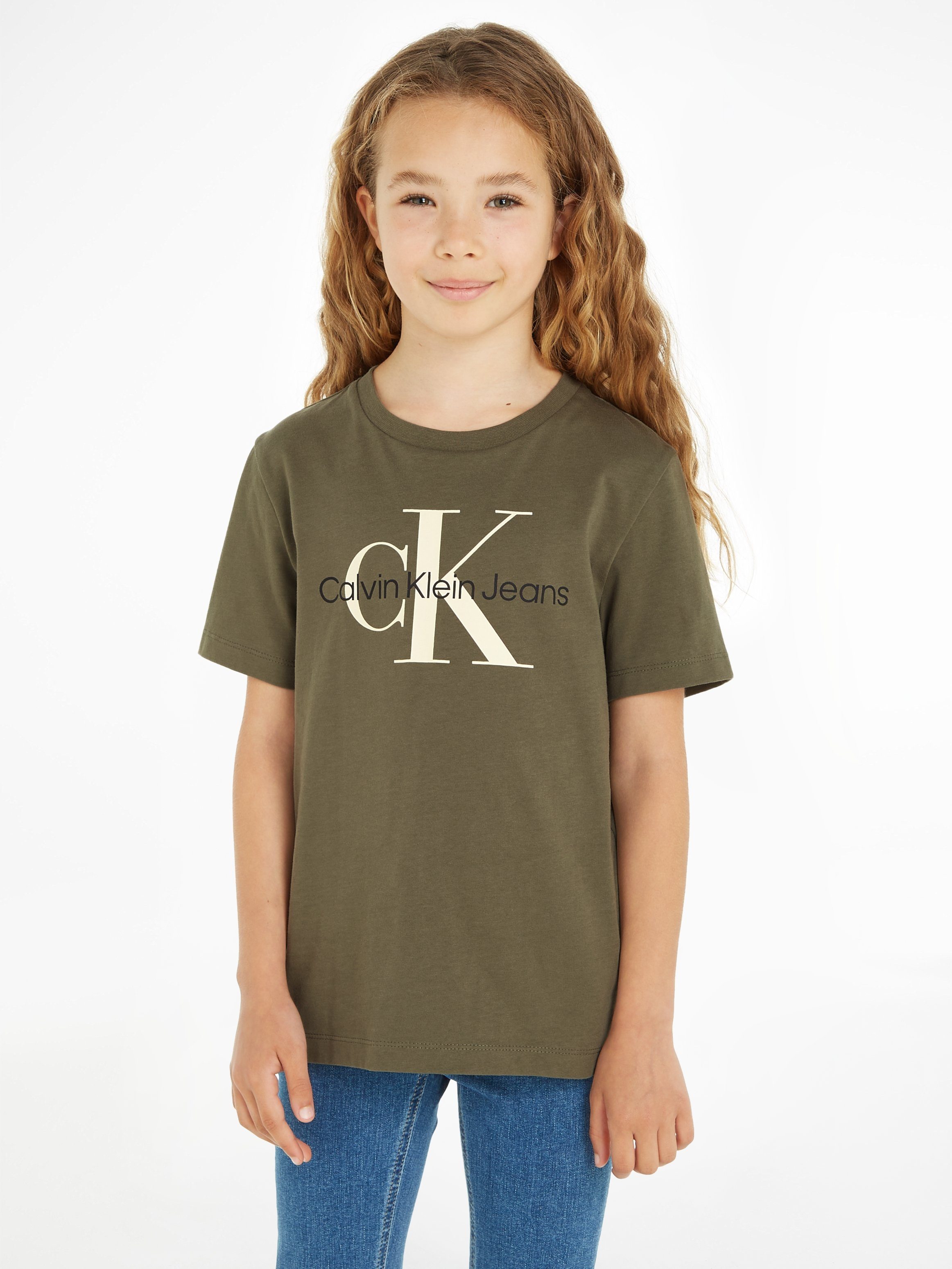 Calvin Klein SS MONOGRAM CK T-SHIRT Dusty Jeans Olive T-Shirt