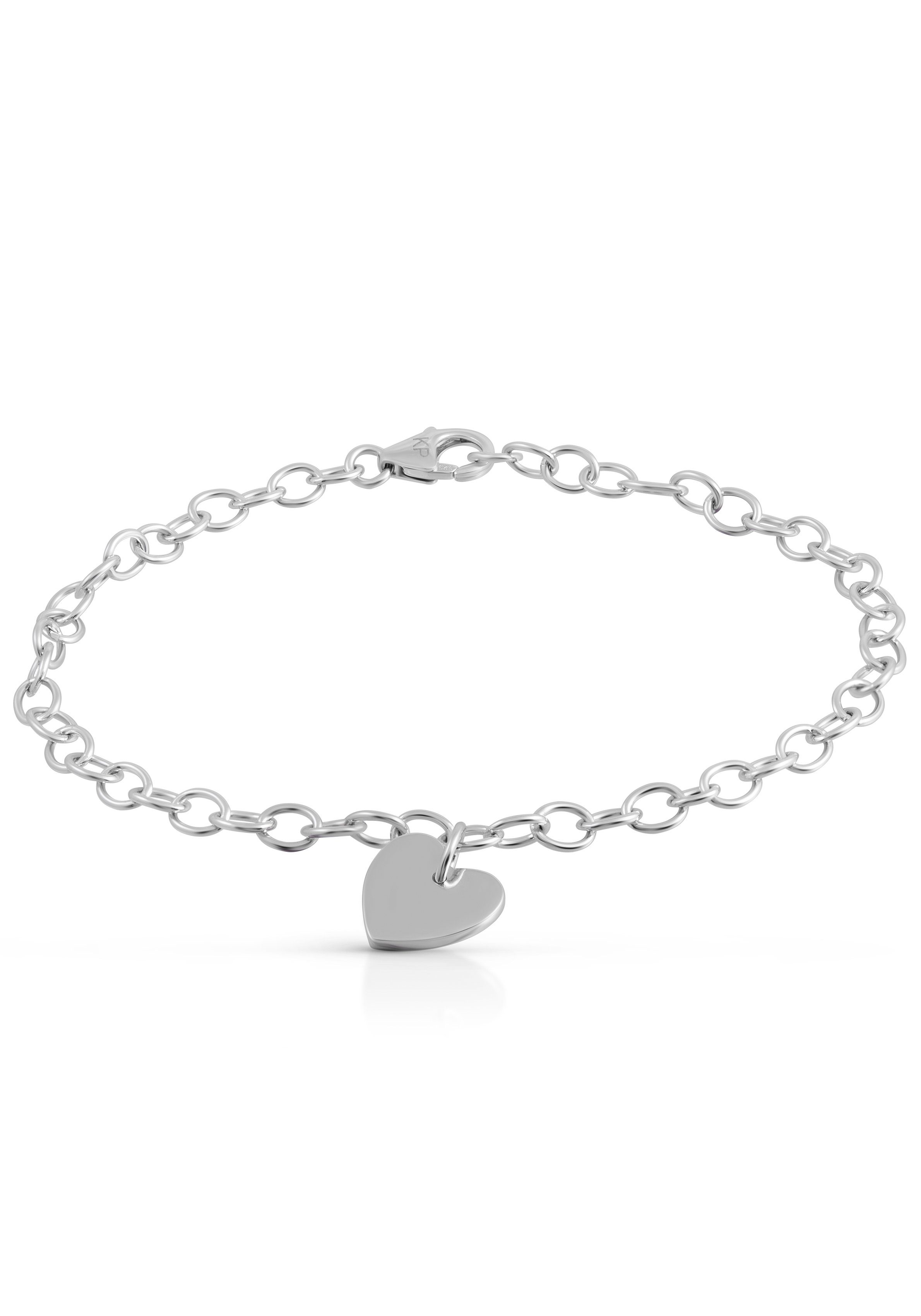 Gravur Geburtstag Herz, Armschmuck Taufe senden, Silber Armkette Weihnachten 925 Schmuck Mail mit Anlass GRAVURwunsch Firetti Armband Geschenk per