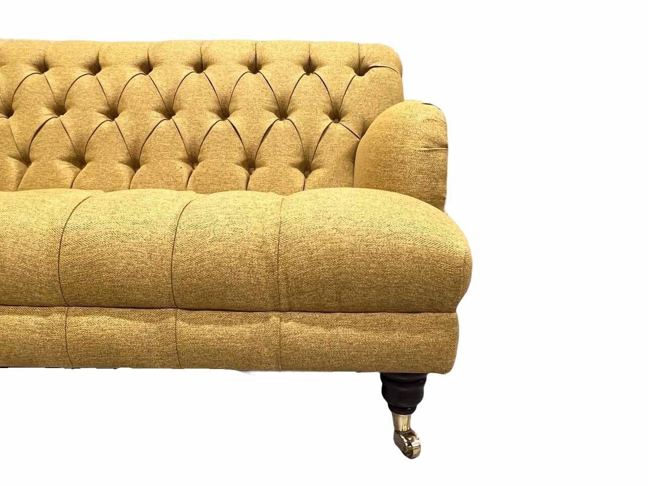 JVmoebel Sofa Gelb Chesterfield Sofa Made Sofas Klassisch, 1,5 Garnitur Polster Sitz In Europe