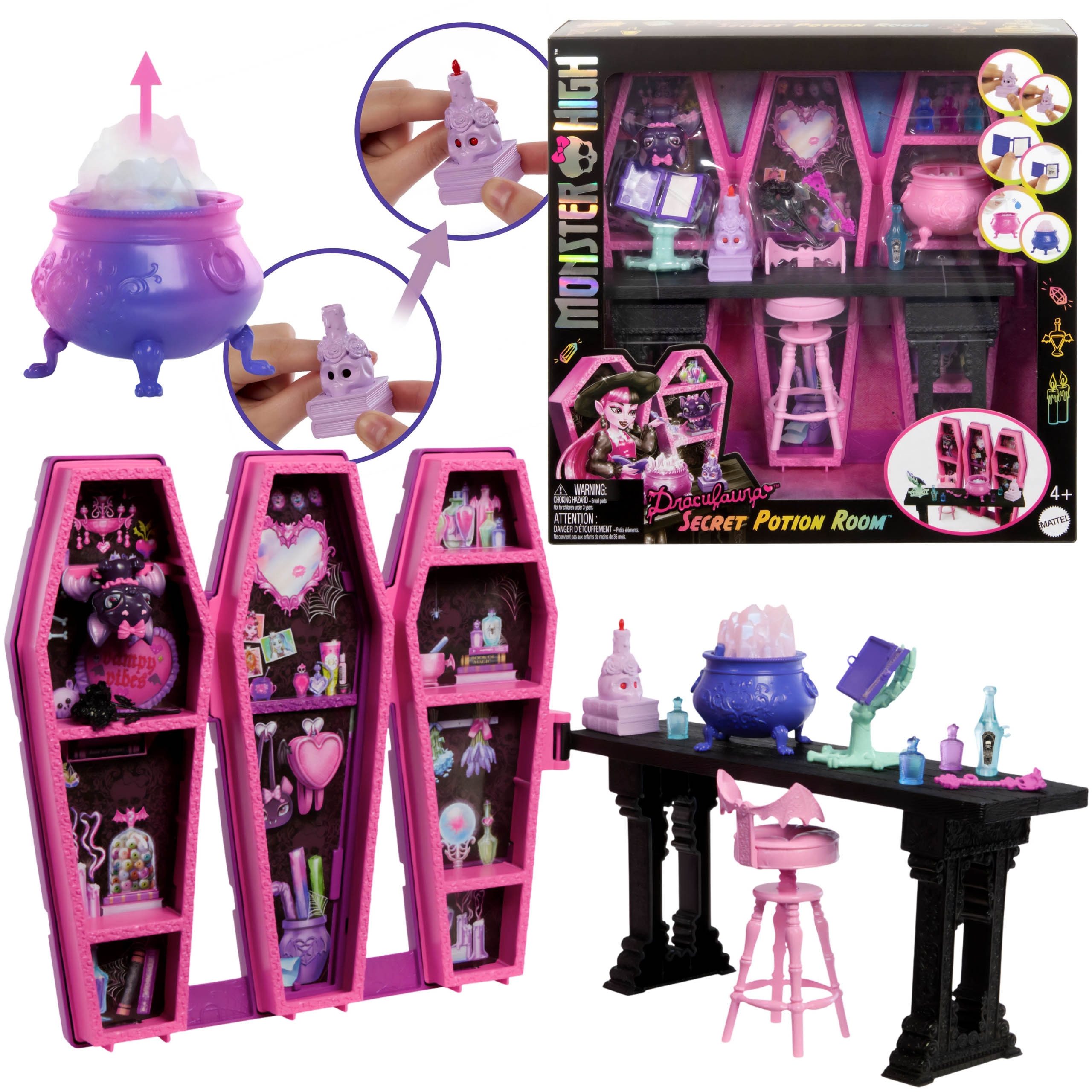 Monster High Spielfigur Monster High Draculauras Zaubertrank-Geheimraum Spielset