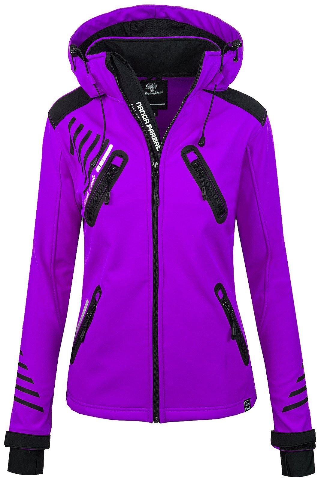 Damen Wanderjacke Rock Softshelljacke Violett Creek Softshelljacke D-390