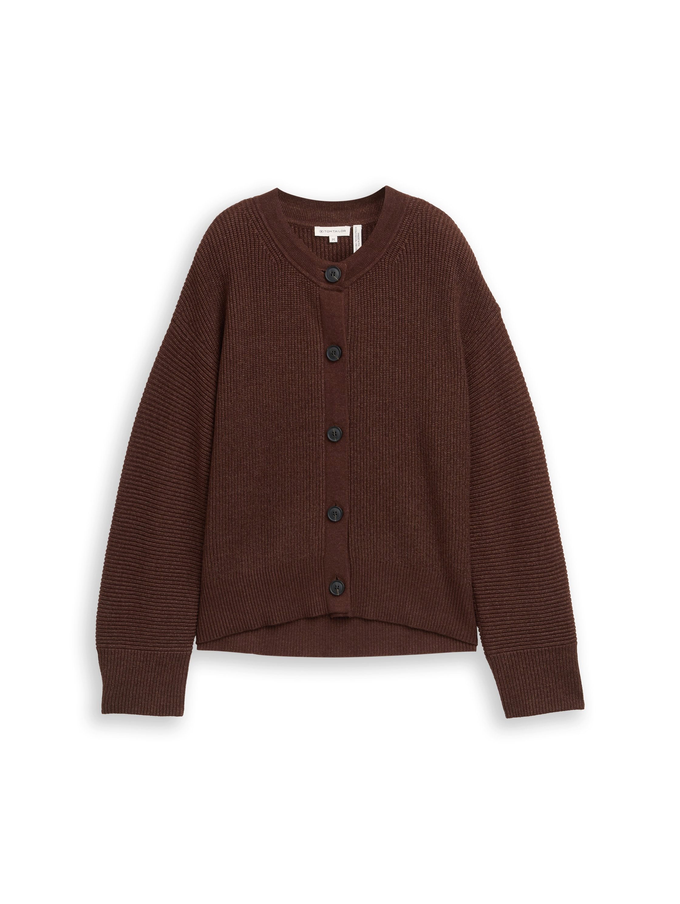 TOM TAILOR Strickjacke mit Rippbündchen