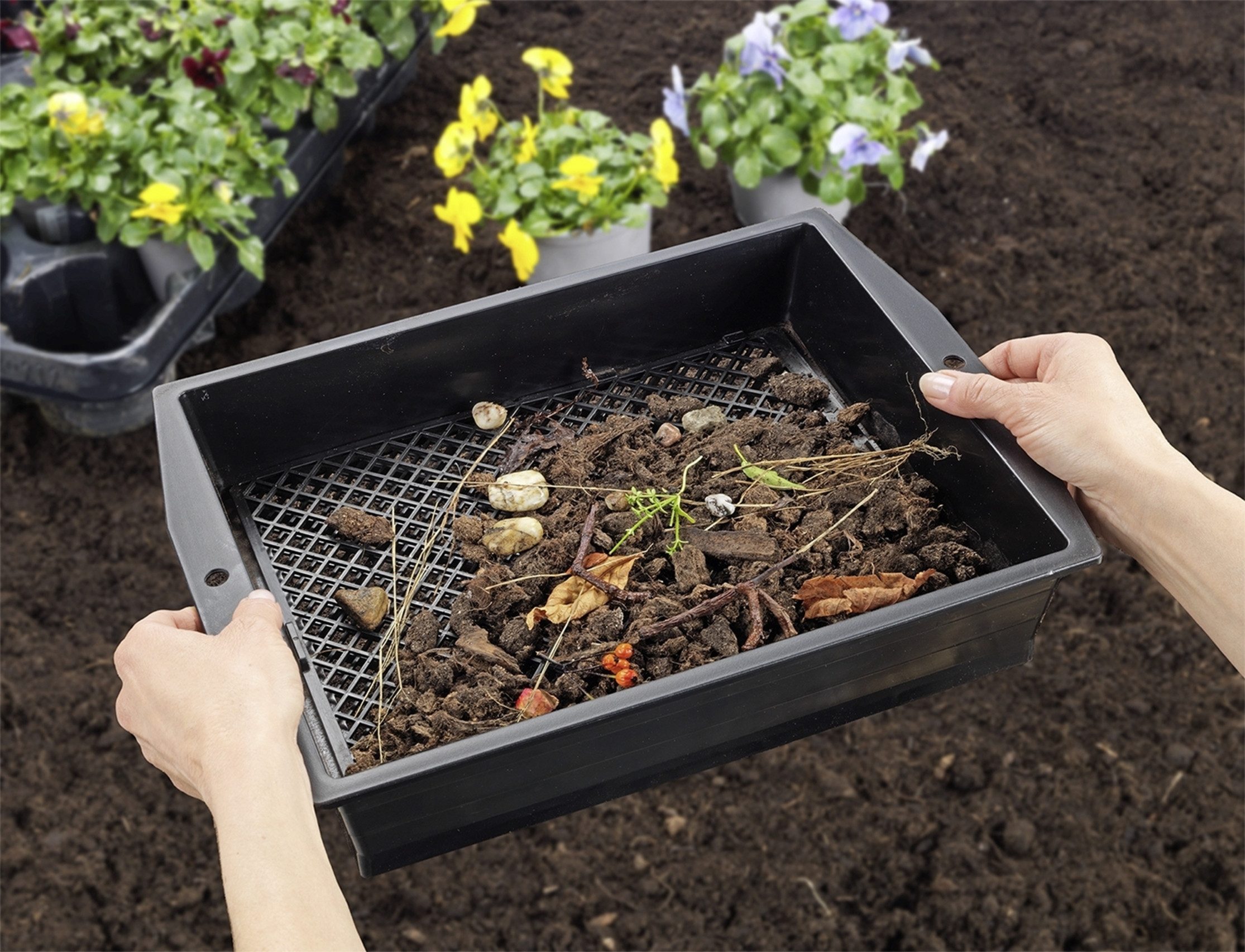 Maximex Gartensieb, Kunststoff, mit verstellbarem Siebeinsatz