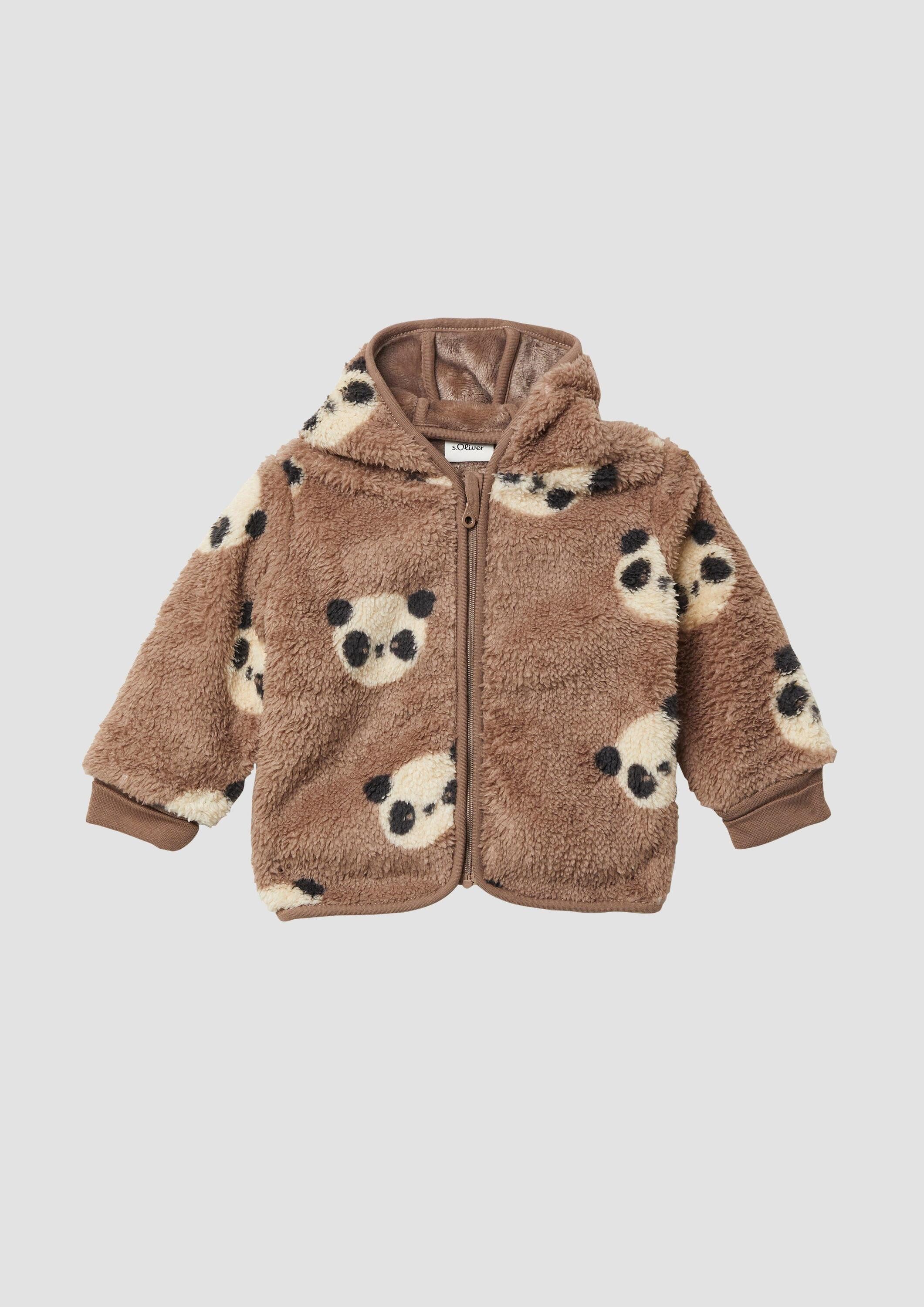 s.Oliver Funktionsjacke Indoor-Jacke Unisex Plüsch-Kapuzenjacke