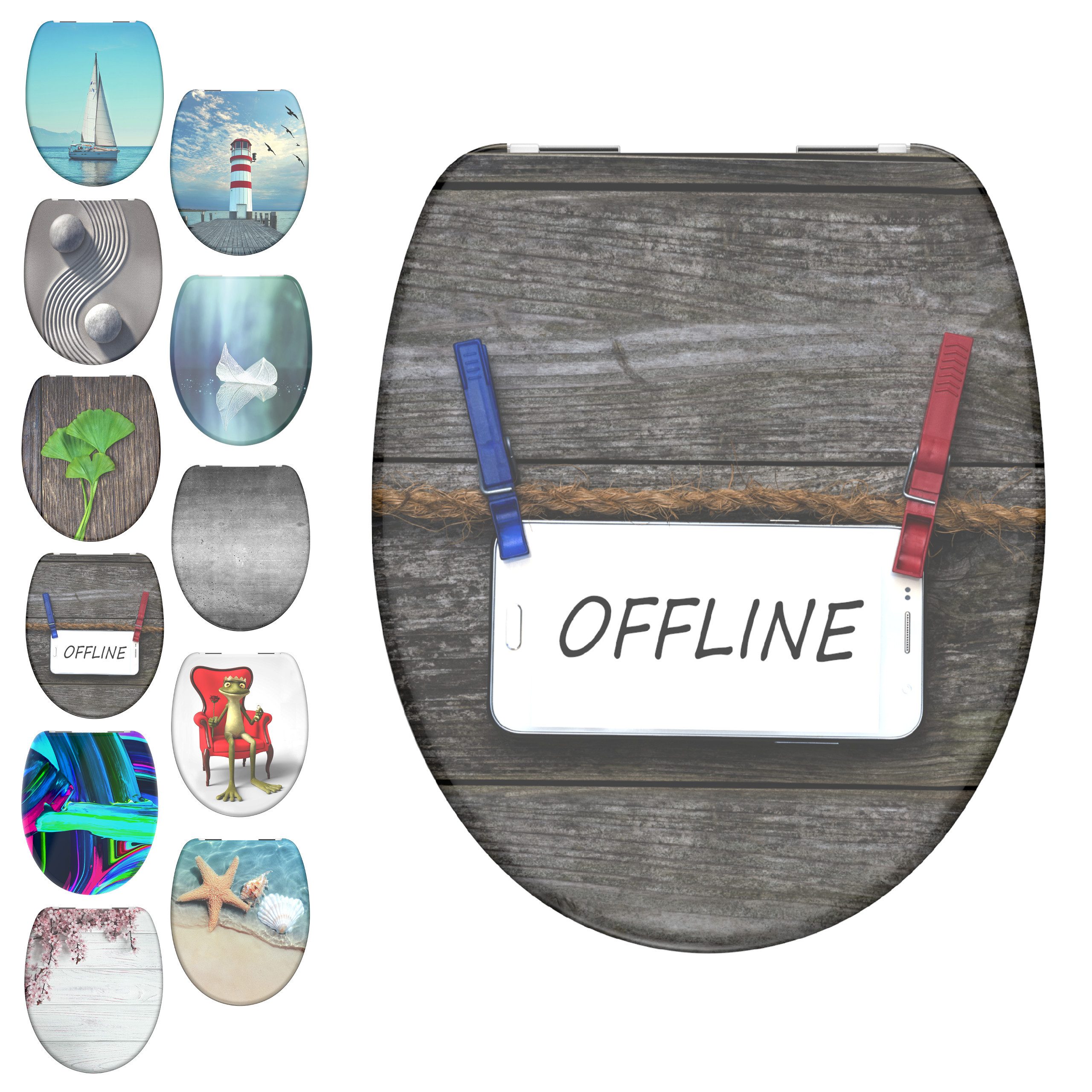 Schütte WC-Sitz Offline, bruchsicher und kratzfest, Absenkautomatik, Standardmaß