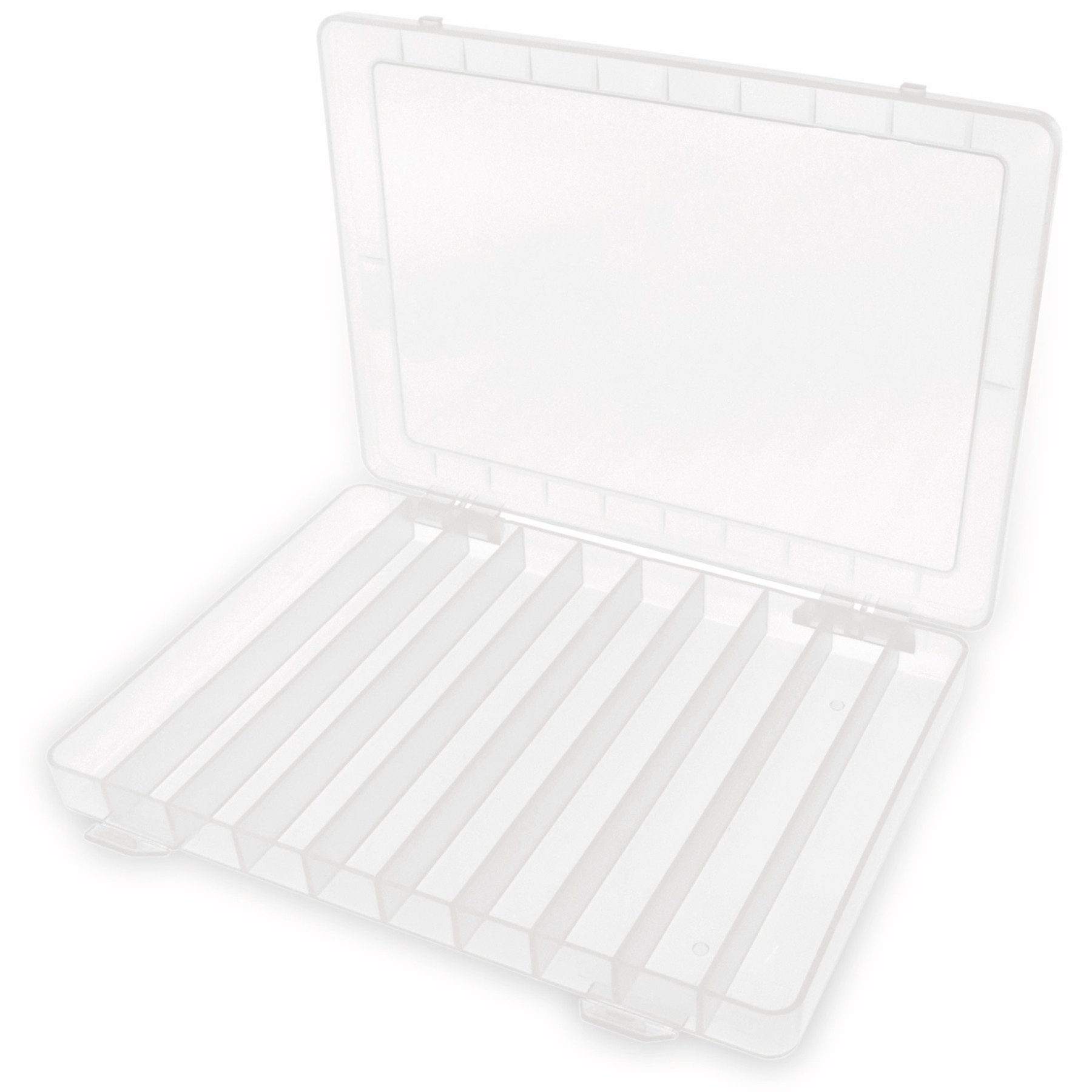 Sortimentskasten Sortimentsbox, 252x188x24, 10 Fächer, PP, transparent