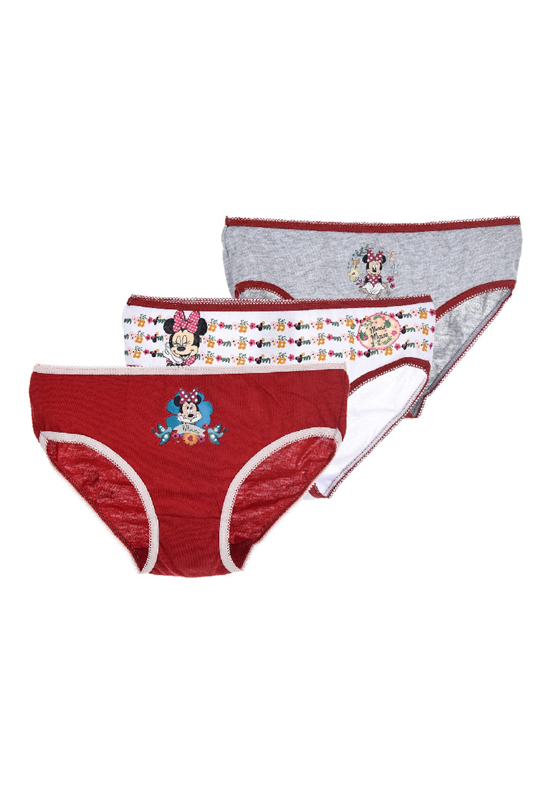 Kinder Minnie Mouse Mädchen Slips Unterhosen Slip Disney (3-St)