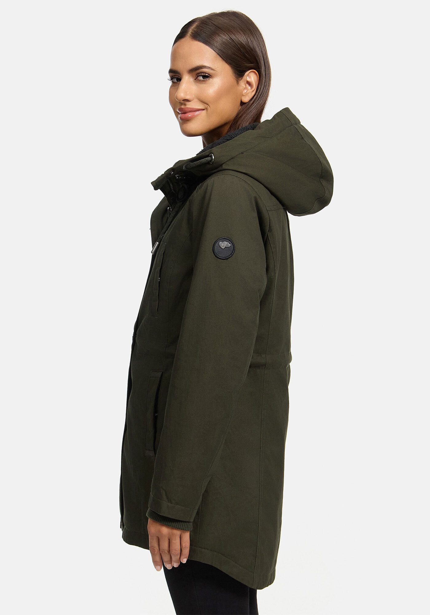 Navahoo Winterjacke Winterfunke Designer Winterjacke mit Teddyfell gefüttert