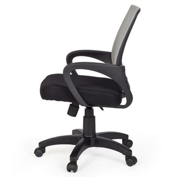 Amstyle Drehstuhl SPM1.078 (Bürostuhl Weiß Schreibtischstuhl mit Armlehne), Bürodrehstuhl ergonomisch Jugendstuhl