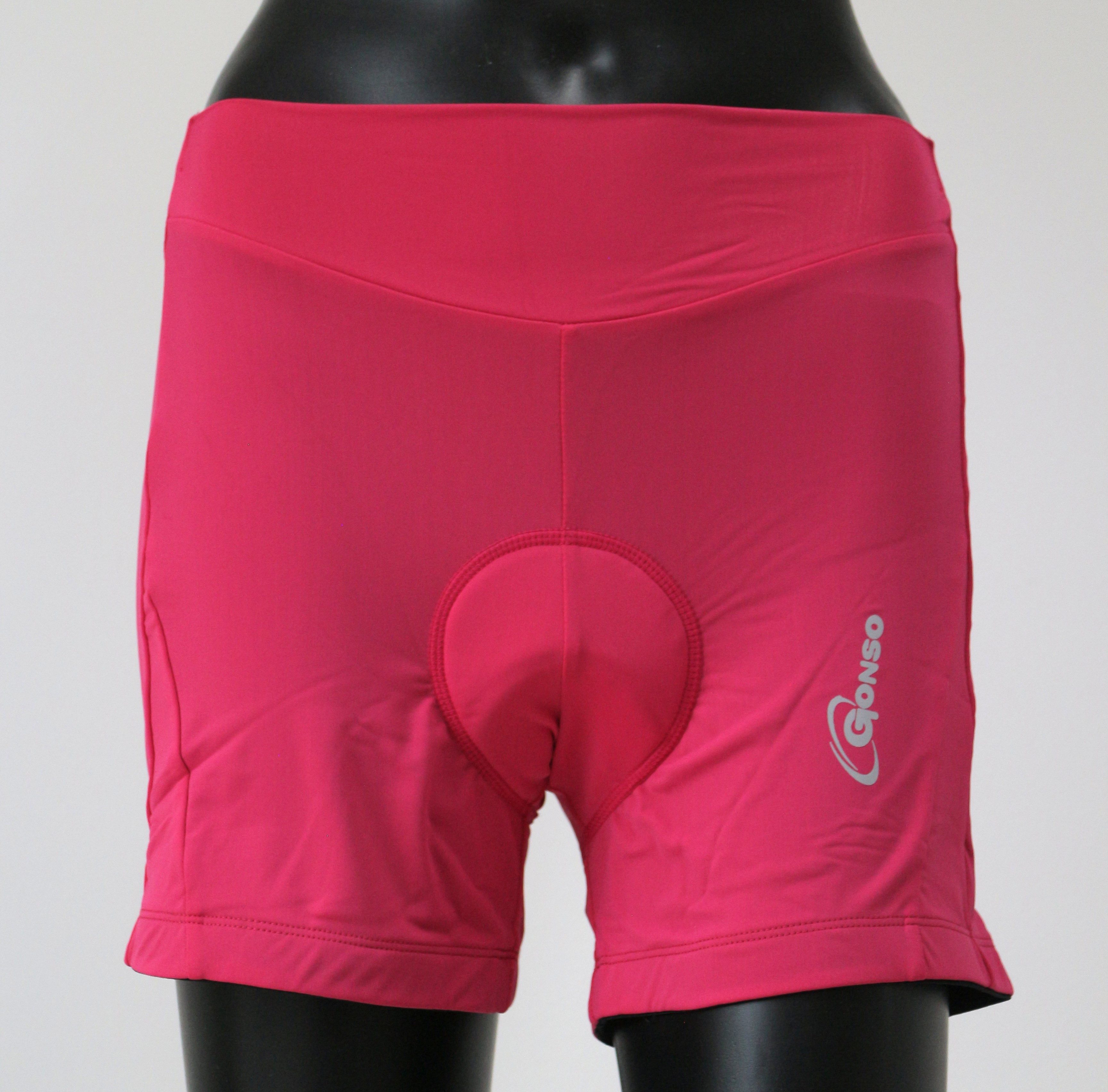 Gonso Fahrradhose CAPRI Damen Radhose Hot Pants Körpernah mit Sitzpolster nahtfrei geprägtes, tri-elastisches RELAX GEL COMFORT Sitzpolster