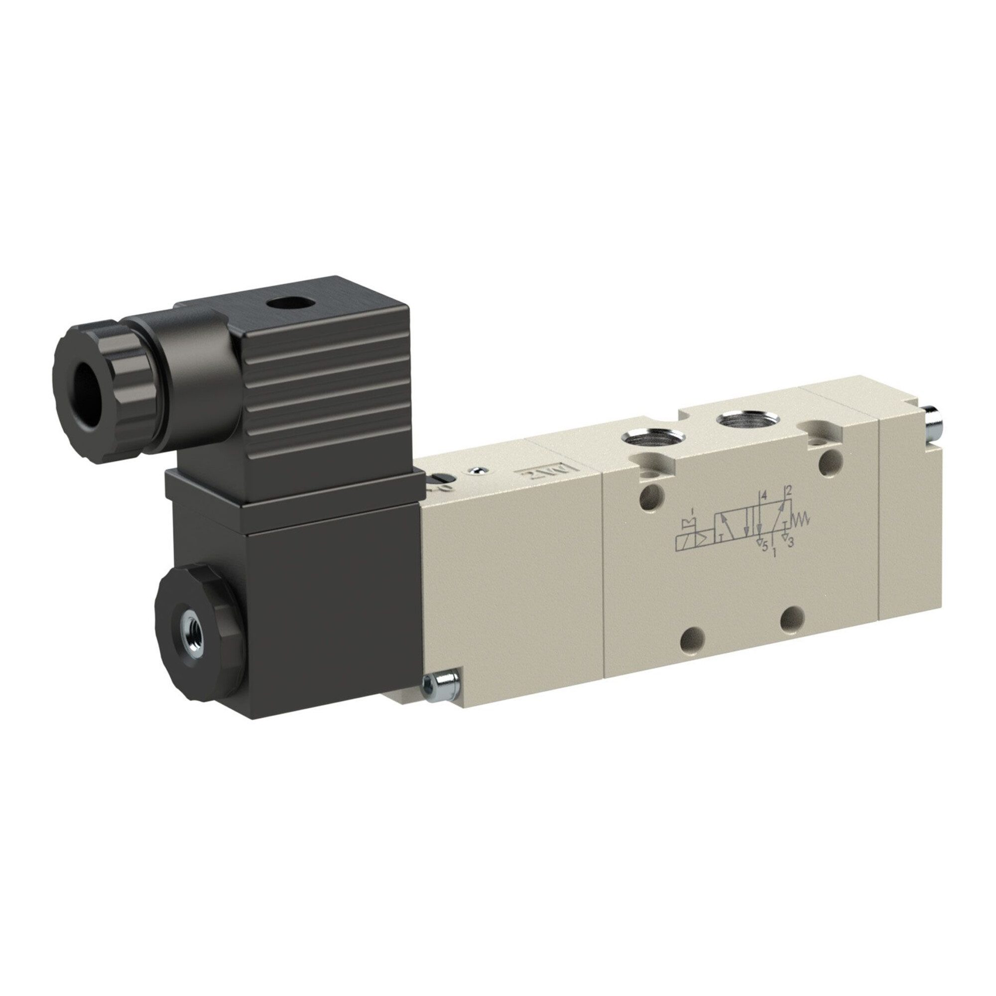 RIEGLER 2-Wege-Ventil Riegler 5/2-Wegeventil elektropneumat., monostabil, G 1/4, 230 V, 50Hz