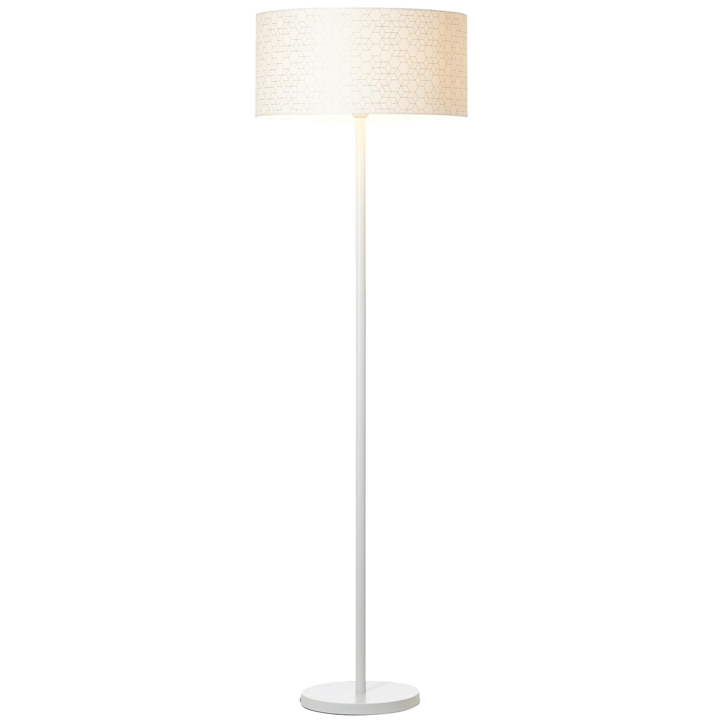 Brilliant cm Ø Höhe, weiß Stehlampe Galance, cm, E27, ohne Leuchtmittel, 50 Metall/Textil, 164,5