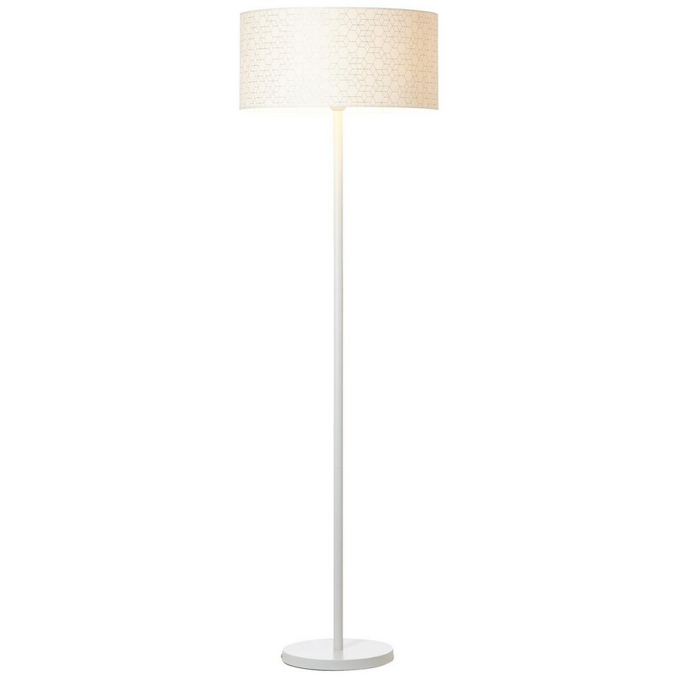 Brilliant Stehlampe Galance, ohne Leuchtmittel, 164,5 cm Höhe, Ø 50 cm, E27,  Metall/Textil, weiß