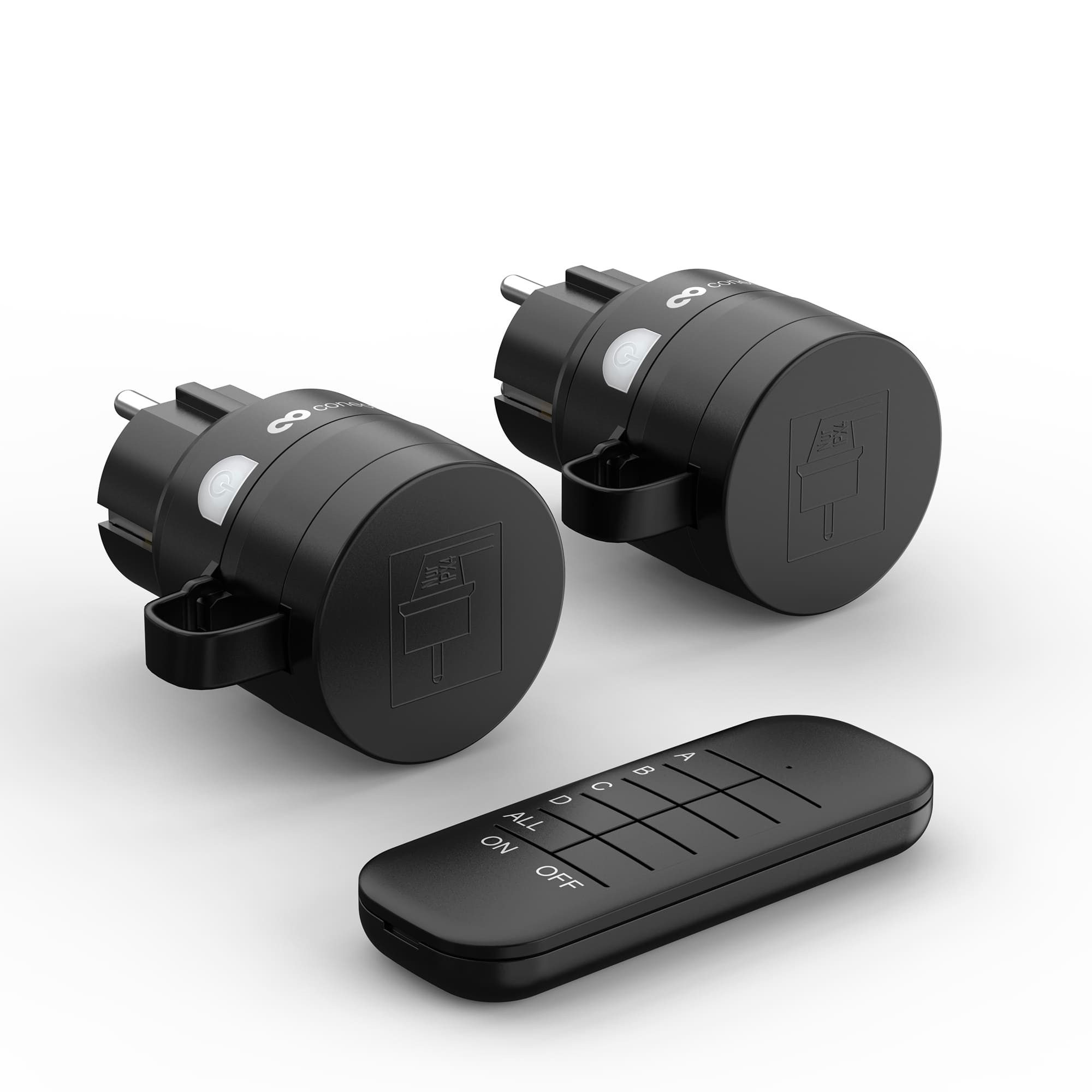 conecto Funksteckdose Funksteckdose mit Fernbedienung für außen Outdoor Set IP44, 2-St.