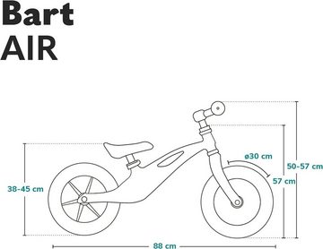 lionelo Fahrrad-Laufrad ab 2 Jahre bis zu 30 kg, Magnesiumrahmen, 12 Zoll Räder, Lenkrad Sattel höhenverstellbar, Lenkradschloss, Fußstütze, Tragegriff