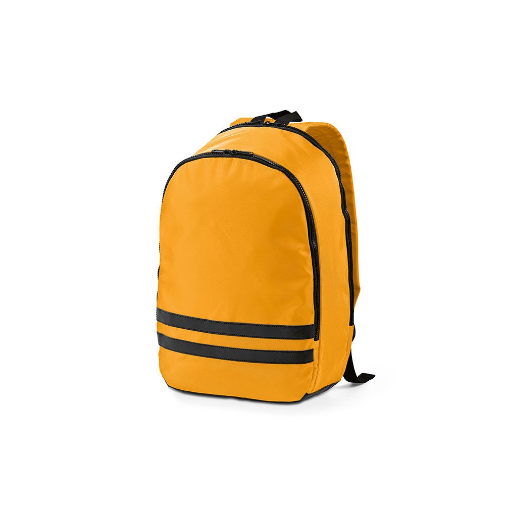 CABBEL Rucksack Rucksack 18L nachhaltig aus rPET recyceltem Polyester, 30x47x15 cm (Rucksack, 1-tlg., Einzelartikel), Dunkelgelb, recyceltes Polyester, gepolstert, ergonomisch