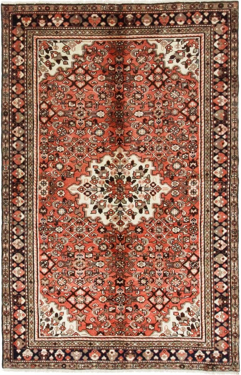 Orientteppich Hosseinabad 137x211 Handgeknüpfter Orientteppich / Perserteppich, Nain Trading, rechteckig, Höhe: 12 mm | Kurzflor-Teppiche