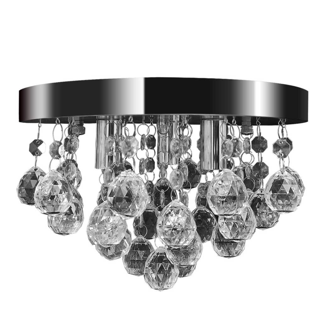 furnicato Deckenleuchte Kronleuchter Kristall Design Lüster Chrom günstig online kaufen