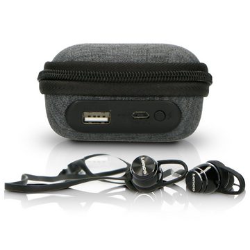 Lenco EPB-160BK In-Ear-Kopfhörer (Easy-Touch mit 9h Akkulaufzeit & Schnellladung inkl. Powerbank-Tasche)