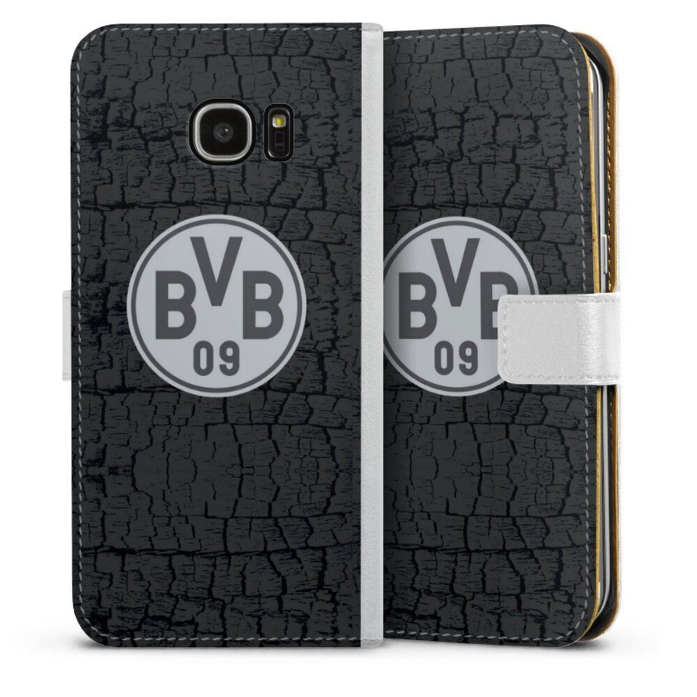 DeinDesign Handyhülle BVB Borussia Dortmund Trikot BVB Trikot Kohle und Stahl, Samsung Galaxy S7 Edge Hülle Handy Flip Case Wallet Cover