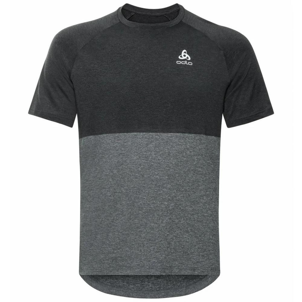 Odlo Funktionsshirt Odlo Men´s T-shirt crew neck s/s RIDE EASY black melange grey melange