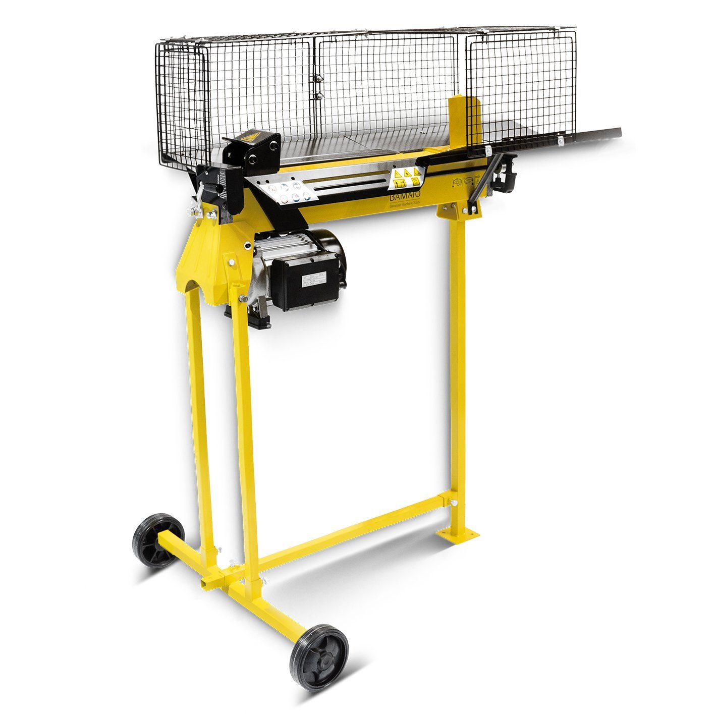 BAMATO Holzspalter HO-7E_SET, Spaltgutlänge bis 52.00 cm, Spaltgutdurchmesser bis 25.00 cm, (1-St), Fahrwerk, stufenlose Spalthubeinstellung, vorbefüllt mit Hydrauliköl