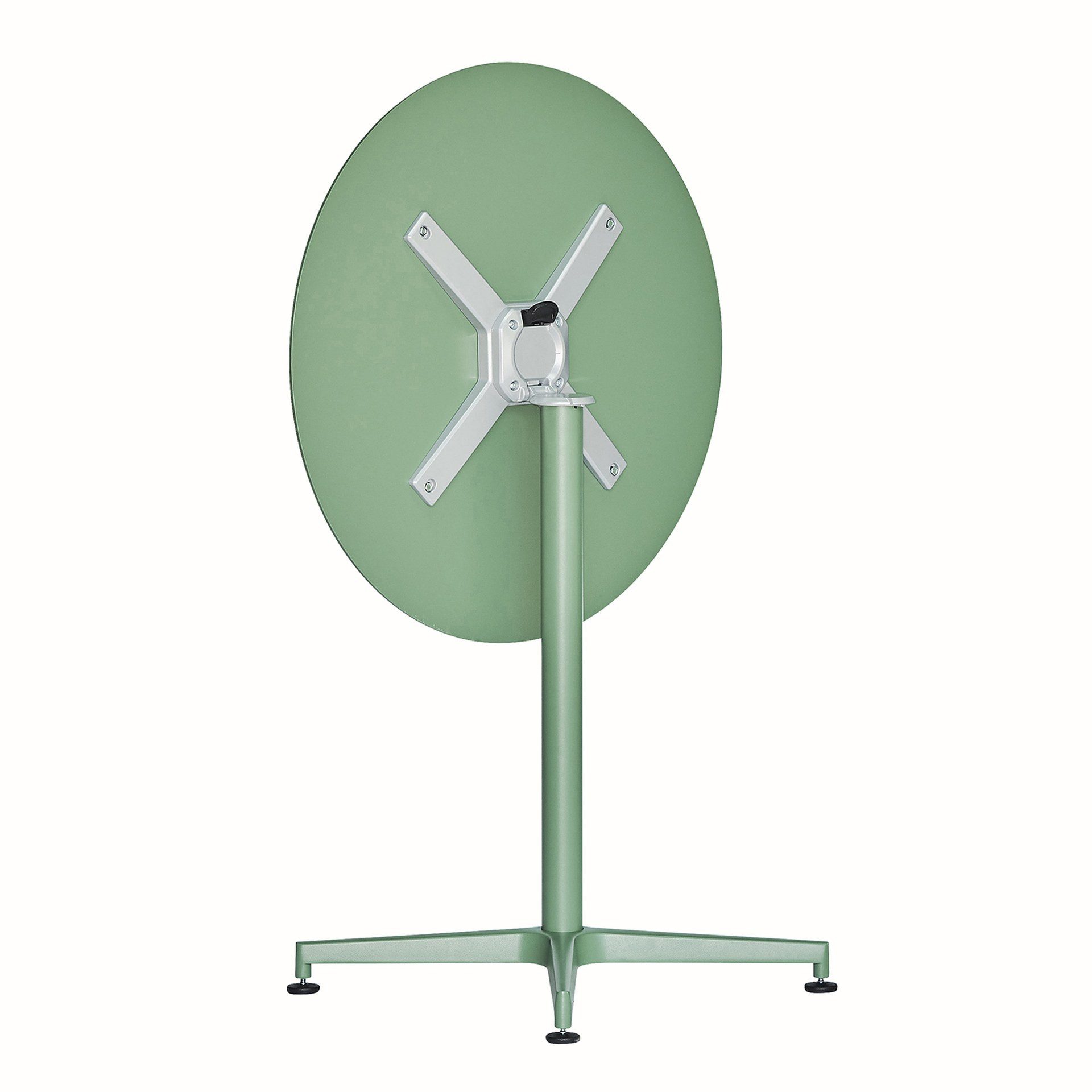 Fiam Esstisch Vega Rund aus Aluminium, Salbei, Geeignet für 4 Personen