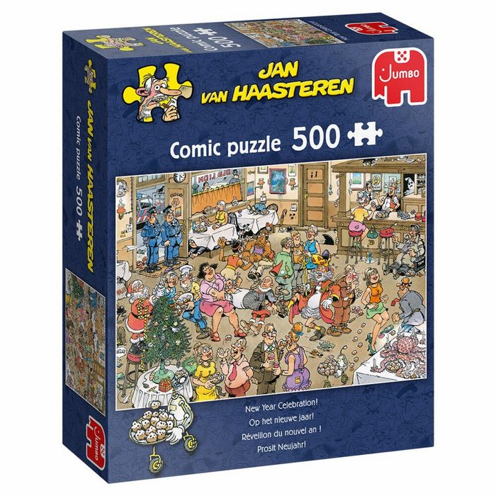 Jumbo Spiele Puzzle Jan van Haasteren - Prosit Neujahr! 500 Teile 500 Puzzleteile