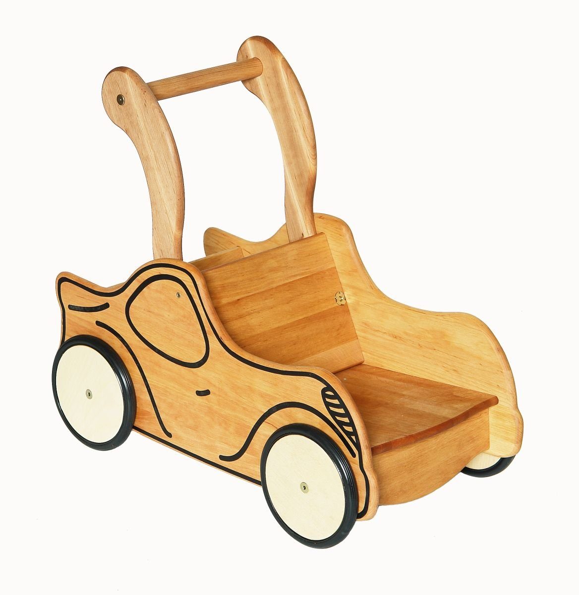 ERST-HOLZ Puppenwagen Drewart Lauflernwagen Puppenwagen Massivholz Lauflernhilfe Auto