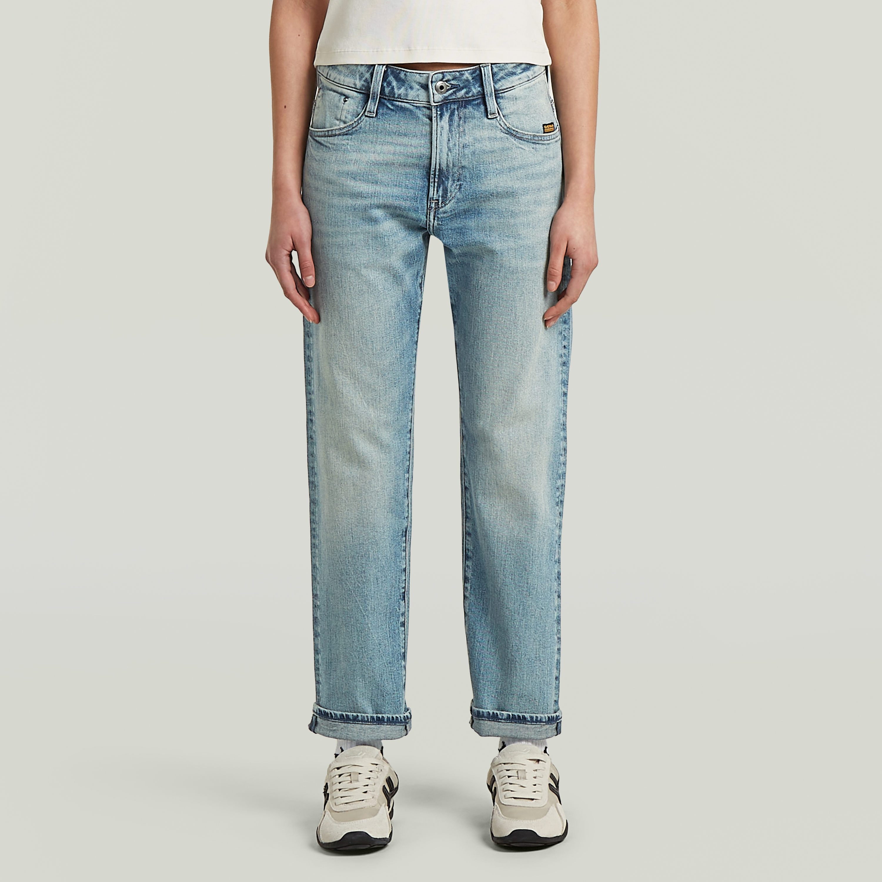 G-STAR Relax-fit-Jeans Loux Boyfriend Wmn mit umgeschlagenem Saum, niedrige Bundhöhe