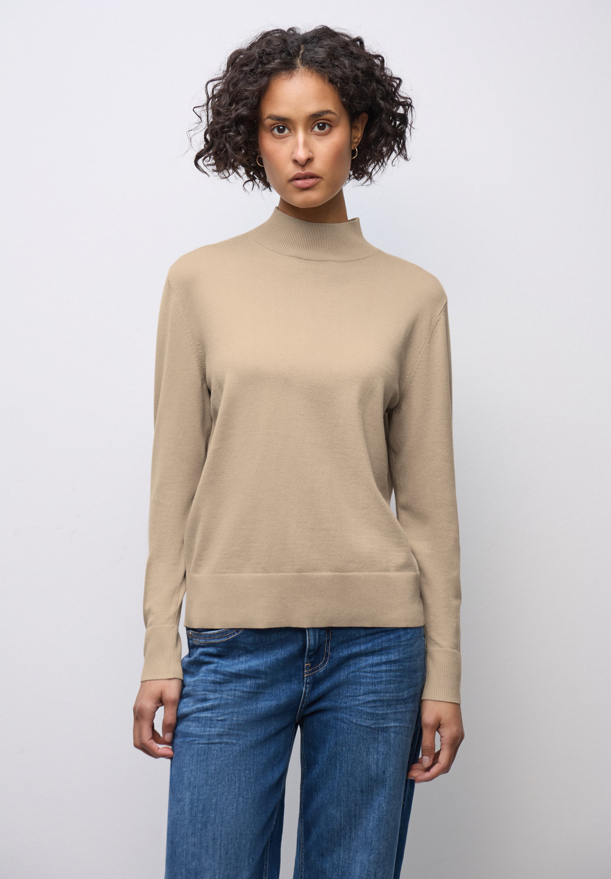 STREET ONE STUDIO Strickpullover mit Materialmix günstig online kaufen