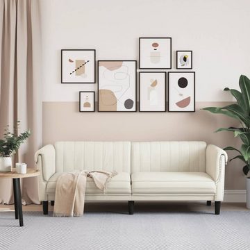 vidaXL Sofa Sofa 3-Sitzer Creme Samt