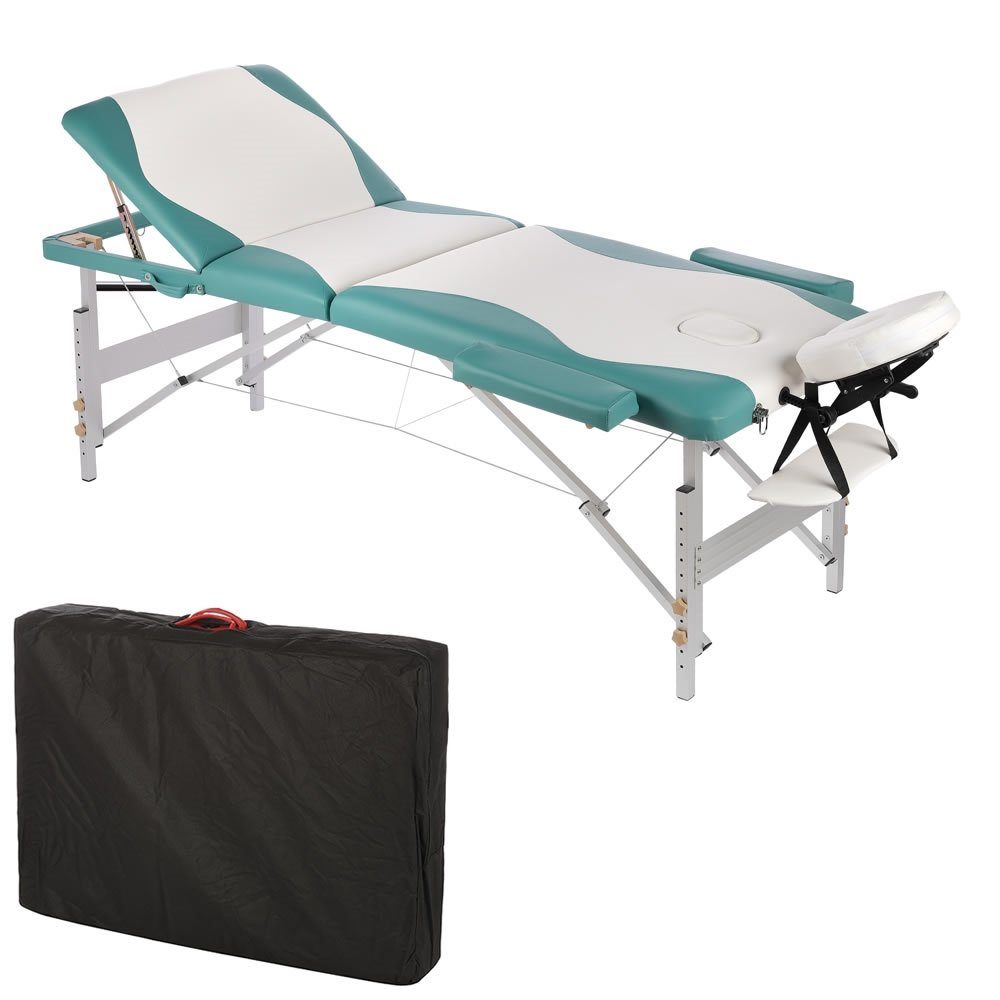 Melko Massageliege Ergonomische Massageliege mit 3 Zonen inkl. Kopfstütze (Stück, Premium-Liege), Extra dicke Polsterung